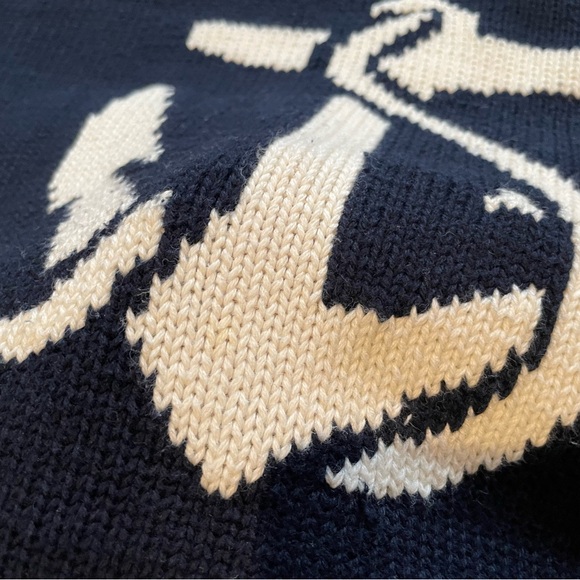 Vintage Liz Claiborne Navy Blue Anchor Sweater - Picture 7 of 14